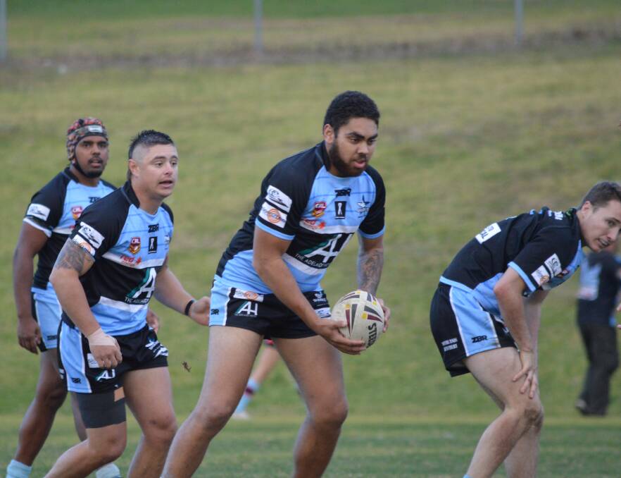 Triple treat: Sharks winger Jordan Terare scored a hat-trick in his side's 34-18 win over the Tathra Sea Eagles.