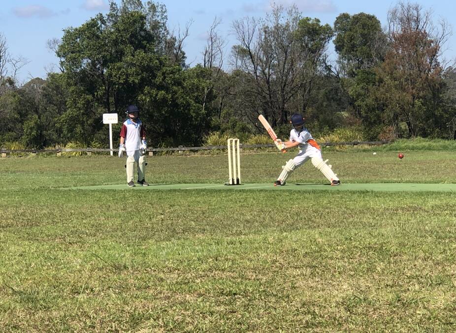IN FORM: Jesse Dunn bats for the under 11s against North Nowra Cambewarra at Cambewarra Oval. Photo: Lucinda Dunn.