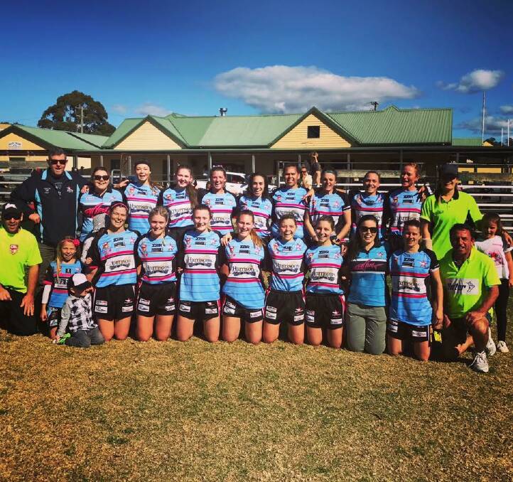 MOVING ON: The Moruya Sharkettes will take on the Bombala Blue Heelers in Sunday's League Tag grand final. Photo: Ash Steinke