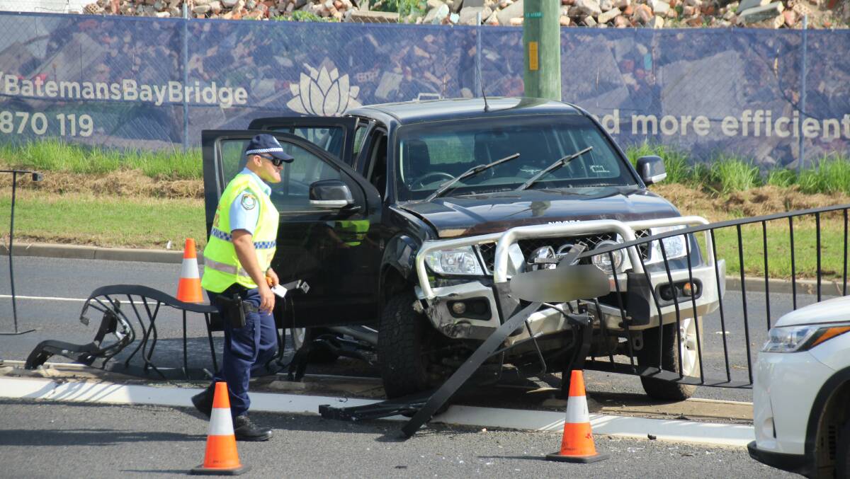 Police and Fire and Rescue responded to a single-vehicle crash on the Princes Highway, Batemans Bay.