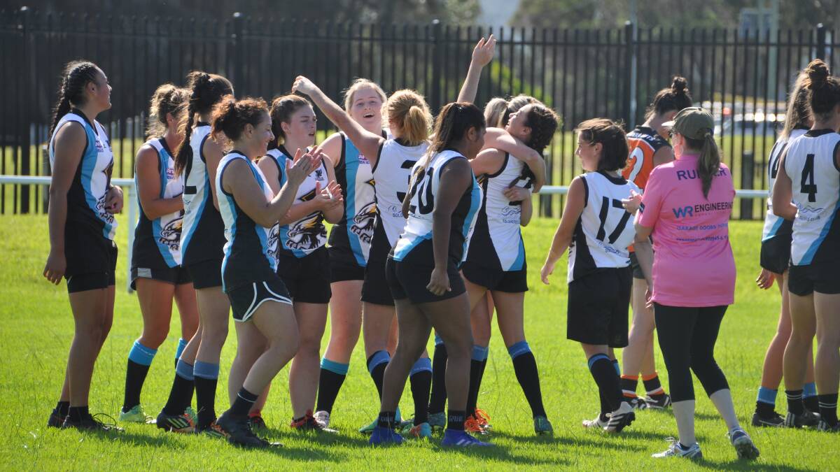 The Batemans Bay Seahawks celebrate a win over Molonglo last month.