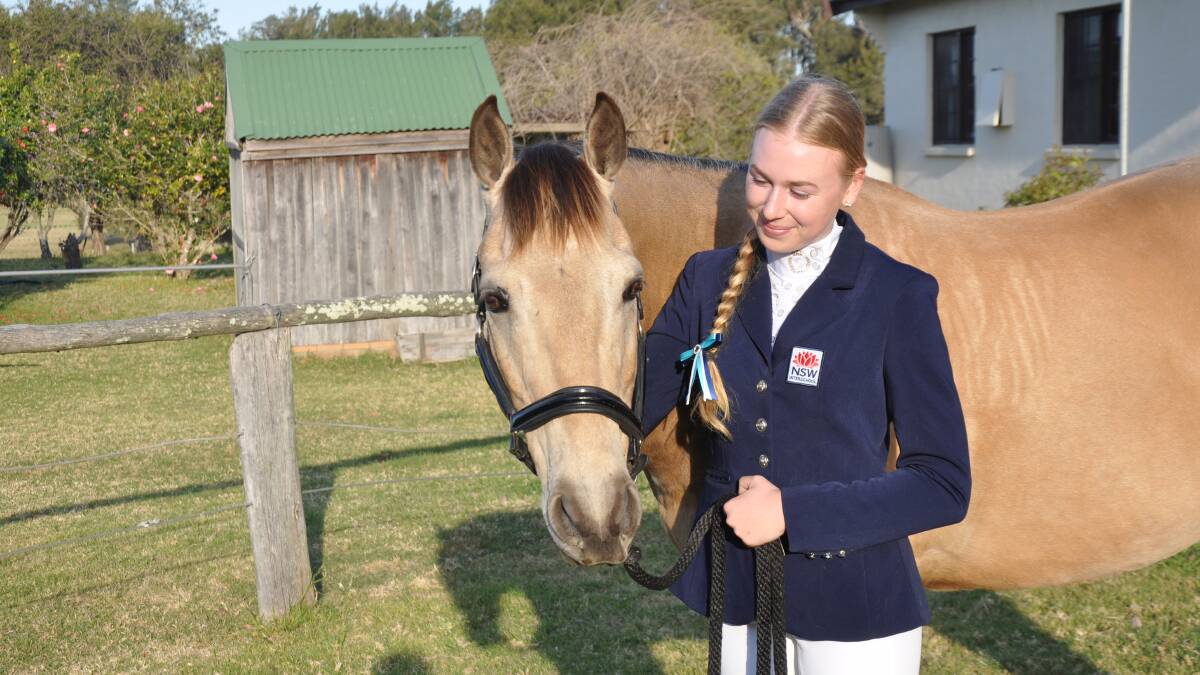 Isabella Wall with her horse Phoenix. The two will compete at the Australian Interschool Championships in Toowoomba between September 25-29.