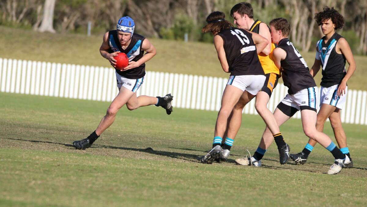 SO CLOSE: The Batemans Bay Seahawks under 17s came up a goal short in their grand final against Northern Districts. Photo: Kylie Filmer.