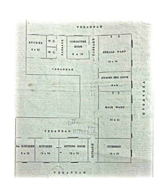 The hospital plans, 1890.