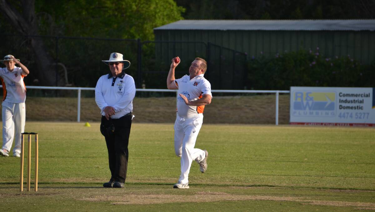 KEY VICTORY: Andrew Malcolm took a wicket in Batemans Bay's tight victory over the Shoalhaven Ex-Servicemen.