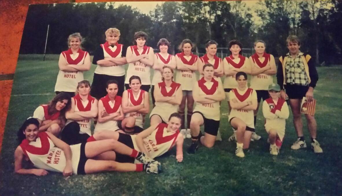 John Kates found this photo of one of the first women's teams in Batemans Bay. Photo: Facebook.