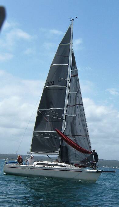 Accolade ran into some spinnaker troubles during Sunday's race at the South Coaster Regatta.