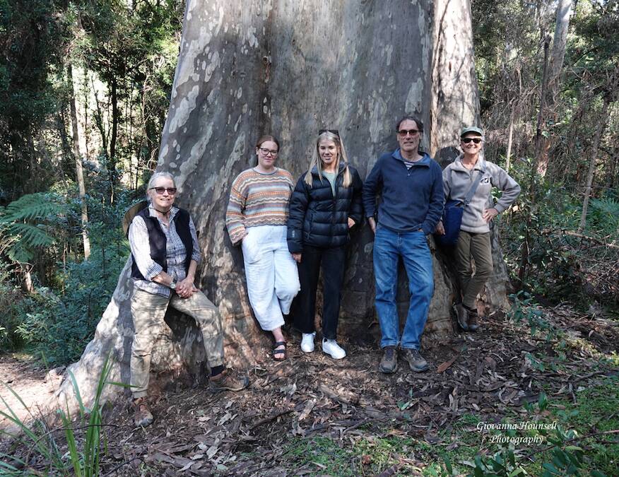 Conservation group members near 'Big Spotty'. Picture Giovanna Hounsell