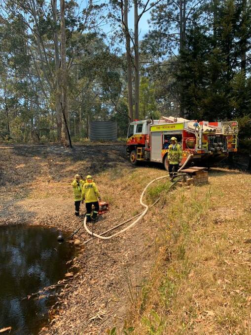 The NSW Fire and Rescue firefighters have been fighting the fires alongside their RFS brothers.