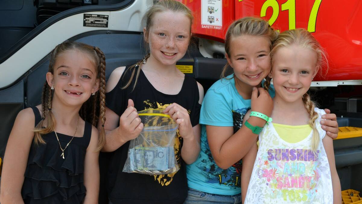 FUN RAISING: Friends camping at Nelligen - Payton White from Sanctuary Point, Kacee Day from Nowra, Jessica Eddy from Crookwell and Jordan Delaney from Wagga Wagga - raised about $50 towards the bushfire appeal.