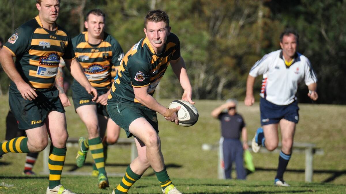 NOWRA: Jack Watts was a stand out performer on first grade debut for Shoalhaven in his team’s 40-5 win against Tech Tahs on Saturday. Photo:  GILLIAN LETT